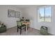 Small dining area with green chairs and a light wood table at 7820 E Camelback Rd # 209, Scottsdale, AZ 85251
