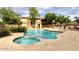 Community pool and spa with surrounding lounge chairs at 1445 E Broadway Rd # 120, Tempe, AZ 85282