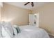 Bedroom with a queen bed and access to office at 25714 N 70Th Ln, Peoria, AZ 85383