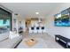 Open concept kitchen and living area with modern design and city views at 7120 E Kierland Blvd # 416, Scottsdale, AZ 85254