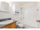 Bathroom with tub, toilet, vanity with granite countertop at 11640 N 51St Ave # 250, Glendale, AZ 85304