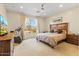 Spacious bedroom with large windows and mountain views at 19475 N Grayhawk Dr # 1115, Scottsdale, AZ 85255