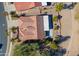 Aerial view of a house with a large backyard and desert landscaping at 2596 E Desert Wind Dr, Casa Grande, AZ 85194