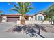 Tan house with brown garage door and a palm tree in front at 2596 E Desert Wind Dr, Casa Grande, AZ 85194