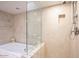 Spa-like bathroom with soaking tub and walk-in shower at 4710 N 65Th St, Scottsdale, AZ 85251