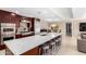 Modern kitchen with stainless steel appliances and an island at 7137 E Rancho Vista Dr # 2002, Scottsdale, AZ 85251