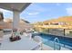 Inviting pool and patio area, perfect for outdoor dining and entertaining, with mountain views at 14174 E Highland Ave, Fountain Hills, AZ 85268