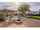 Backyard patio with pergola, fire pit, and hammock at 17617 N 36Th St, Phoenix, AZ 85032