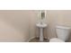 Clean and updated bathroom with pedestal sink and toilet at 3221 N 37Th St # 26, Phoenix, AZ 85018