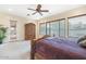 Large bedroom with lots of natural light and built-in wardrobe at 3291 E Cherrywood Pl, Chandler, AZ 85249