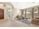 Elegant entryway with high ceilings and tile flooring at 3291 E Cherrywood Pl, Chandler, AZ 85249