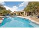 Sparkling pool with patio furniture and lush landscaping at 3291 E Cherrywood Pl, Chandler, AZ 85249