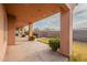 Covered patio with hot tub and a view of the backyard at 8643 W Torreon Dr, Arizona City, AZ 85123