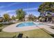 Community pool and relaxing patio area at 1026 N 85Th Pl, Scottsdale, AZ 85257