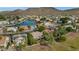 Aerial view of a lakefront community with upscale homes and lush landscaping at 5729 W Abraham Ln, Glendale, AZ 85308