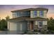 Two-story house with stone accents and a two-car garage at 7824 E Quintana Ave, Mesa, AZ 85212