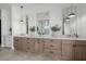 Elegant bathroom with double vanity, soaking tub, and large shower at 28538 N 203Rd Ave, Wittmann, AZ 85361