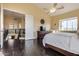 Bedroom with dark wood floors and a view of the loft at 2724 S Falling Star Rd, Gold Canyon, AZ 85118