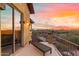 Deck with lounge chair and scenic sunset view at 2724 S Falling Star Rd, Gold Canyon, AZ 85118