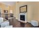 Upstairs landing with fireplace and hardwood floors at 2724 S Falling Star Rd, Gold Canyon, AZ 85118