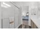 Clean bathroom with a walk-in shower and updated vanity at 8500 E Southern Ave # 548, Mesa, AZ 85209