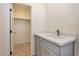 Modern bathroom with gray vanity and quartz countertop at 1278 W Calle Tuberia --, Casa Grande, AZ 85194