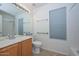 Clean bathroom with shower, toilet and vanity at 3061 N Platina Cir # N, Mesa, AZ 85215