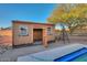 Wooden storage shed with double doors at 3061 N Platina Cir # N, Mesa, AZ 85215