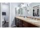 Bathroom features double vanity with granite countertop at 4112 E Tanglewood Dr, Phoenix, AZ 85048