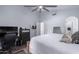 Bright bedroom with king-size bed and private access to bathroom at 4112 E Tanglewood Dr, Phoenix, AZ 85048