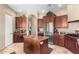 Kitchen with stainless steel appliances and island at 18208 W Happy Valley Rd, Wittmann, AZ 85361