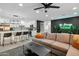 Open living area with contemporary furniture and kitchen views at 2401 N 37Th St, Phoenix, AZ 85008