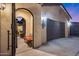 Inviting entryway with decorative iron gate and bench at 16222 S 180Th Dr, Goodyear, AZ 85338