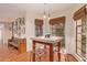 Casual breakfast area with a concrete table and modern bar stools at 7500 E Mccormick Pkwy # 29, Scottsdale, AZ 85258
