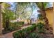 Inviting walkway leading to the entrance, surrounded by mature trees and shrubs at 7500 E Mccormick Pkwy # 29, Scottsdale, AZ 85258