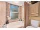 Clean bathroom with shower/tub combo at 861 E Vaughn Ave, Gilbert, AZ 85234