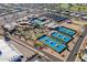 Aerial view of community amenities including pool, tennis and mini golf at 10502 W Ridgeview Rd, Sun City, AZ 85351