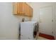 Laundry room with washer, dryer, and cabinets at 16933 W Oasis Springs Way, Surprise, AZ 85387