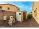 Pool equipment shed and filter system at 17881 W Larkspur Dr, Surprise, AZ 85388