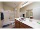 Double vanity bathroom with a tub shower combo at 280 S Evergreen Rd # 1270, Tempe, AZ 85288