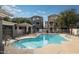 Community pool with lounge chairs and covered seating at 280 S Evergreen Rd # 1270, Tempe, AZ 85288