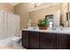 Double vanity bathroom with a shower/tub combo at 33242 N Jamie Ln, San Tan Valley, AZ 85144