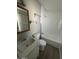 Clean bathroom with a single vanity, toilet, and tub at 652 S Ellsworth Rd # 170, Mesa, AZ 85208