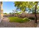 Landscaped backyard with a curved lawn and rock border at 17769 W Alexandria Way, Surprise, AZ 85388