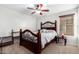Bedroom with queen bed and ceiling fan at 17769 W Alexandria Way, Surprise, AZ 85388