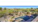 Elevated view of the backyard pool and golf course views at 3110 Arroyo Hondo --, Carefree, AZ 85377