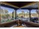 Kitchen sink with view of backyard oasis, pool, and patio furniture at 3110 Arroyo Hondo --, Carefree, AZ 85377