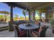Outdoor dining area on patio with built-in grill at 3110 Arroyo Hondo --, Carefree, AZ 85377