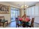 Charming dining area with a round table and sliding glass doors at 5044 W Buckskin Dr, Eloy, AZ 85131