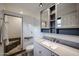 Updated bathroom with modern vanity and walk-in shower at 723 W 5Th Ave, Apache Junction, AZ 85120